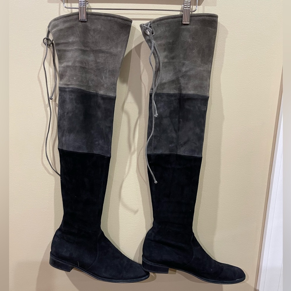 Stuart Weitzman Trio Lowland Suede Over The Knee Boots Size 9
